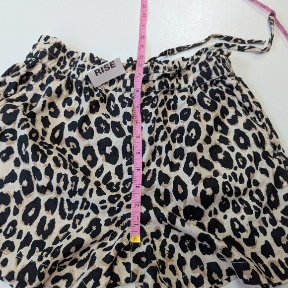 Sanctuary On Repeat Leopard Print Drawstring Linen Blend Shorts *Size Small - Picture 5 of 11
